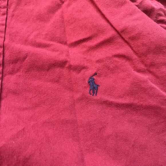 Polo Ralph Lauren Shirt Men's Large Red Short Sleeve Classic Blaire Style Button - Picture 3 of 6